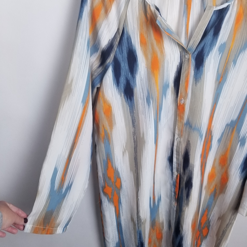 Charming Charlie New Ikat Tunic Shirtdress Med - Picture 5 of 8